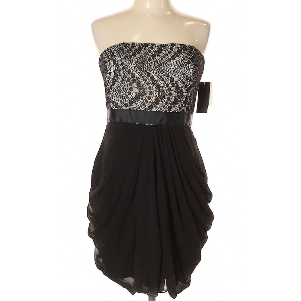 AQUA Lace and Ruched Detail Party Dress Size 12